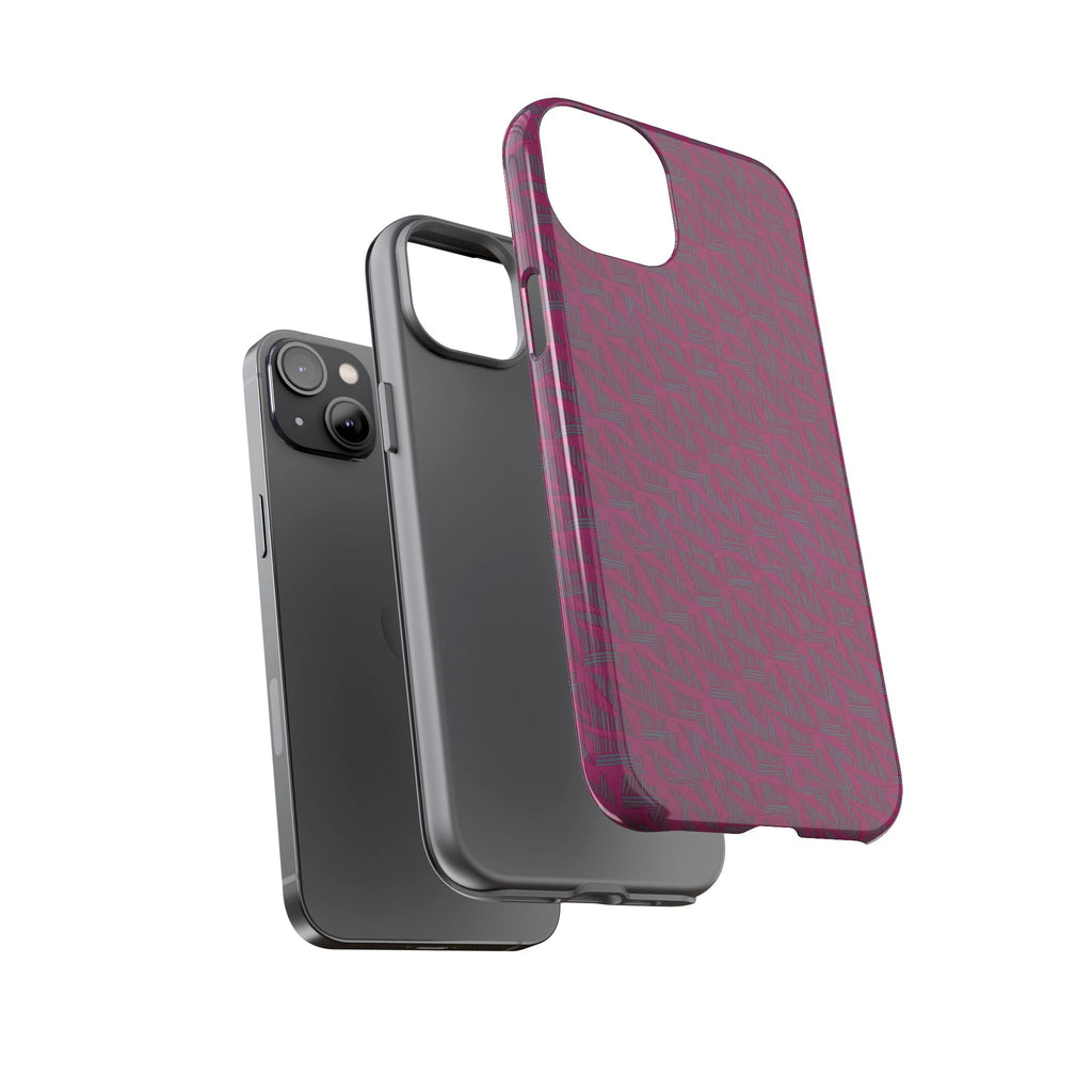 Pink Textured Wireless Charging Case | Premium Slim Dual-Layer Protective iPhone Cover