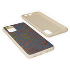 Biodegradable Phone Case — Earthy Geometric Plaid Eco-Friendly Cover, eco friendly phone case product image