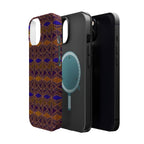 Phone Case — Geometric Tribal Pattern Magnetic Impact-Resistant Case, Fractyl impact resistant iphone 16 pro case shown in a detailed product render with precise edges.