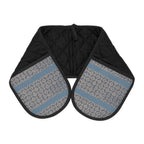 Double-Handled Oven Mitts — Reversible Quilted Kitchen Hot Pads