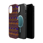 Phone Case — Geometric Tribal Pattern Magnetic Impact-Resistant Case, Fractyl impact resistant iphone 16 pro case shown with smooth protective edges and camera clearance.