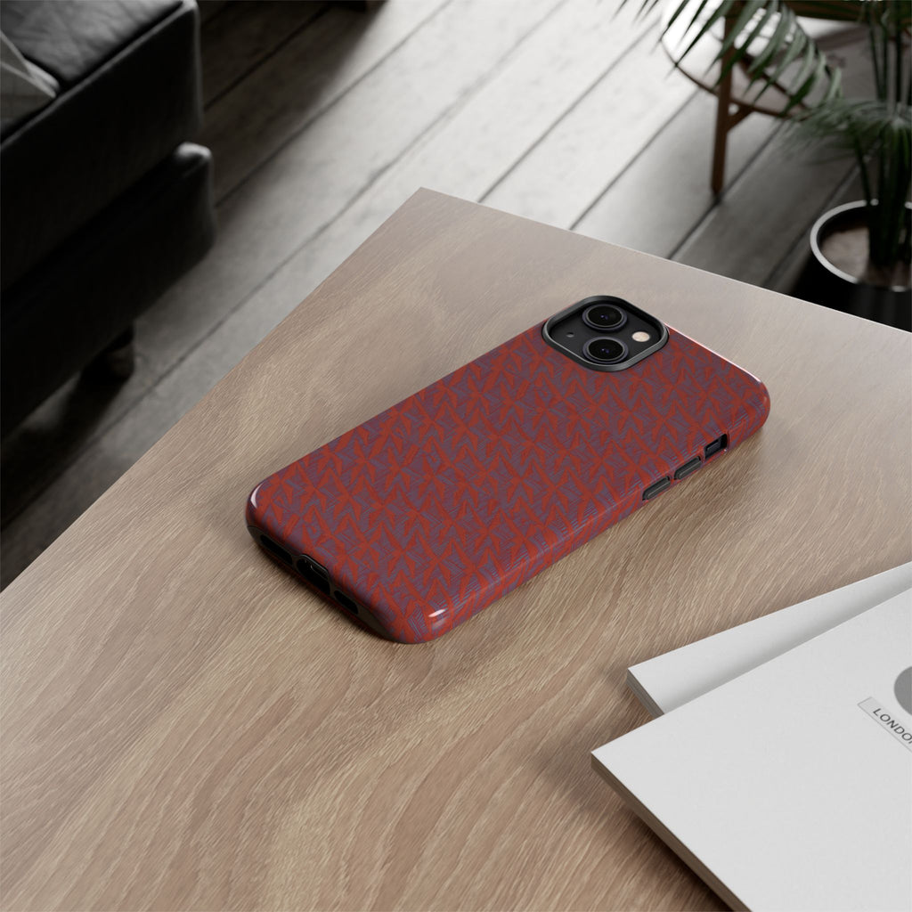 Wireless Charging iPhone 17 ProMax Case – Rugged Red Pebble Texture Shockproof Cover