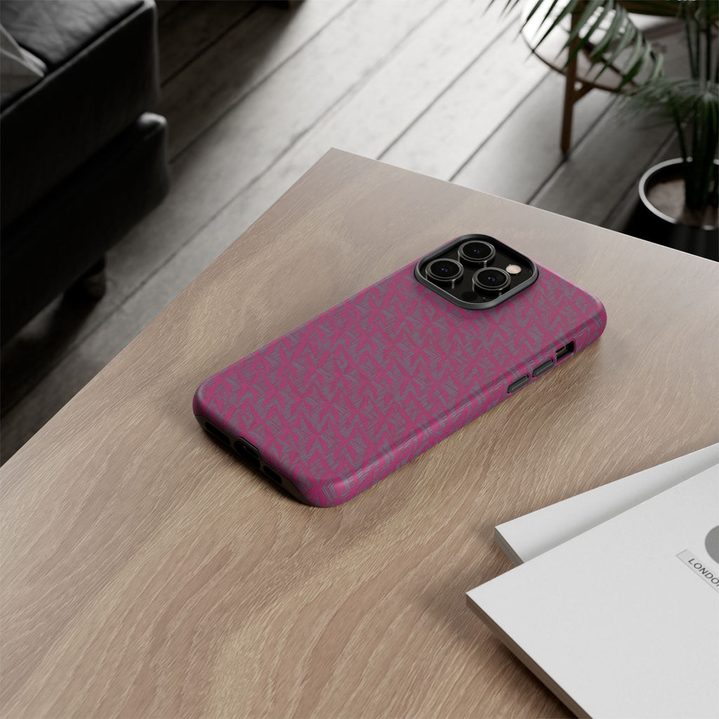 Pink Textured Wireless Charging Case | Premium Slim Dual-Layer Protective iPhone Cover