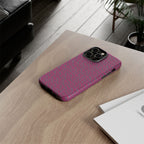 Pink Textured Wireless Charging Case | Premium Slim Dual-Layer Protective iPhone Cover