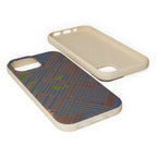 Biodegradable Phone Case — Earthy Geometric Plaid Eco-Friendly Cover, eco friendly phone case product image