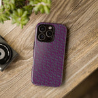 Shockproof Iphone 17 Pro Cover, Purple Geometric Dual-Layer TPU Case, UV-Protected