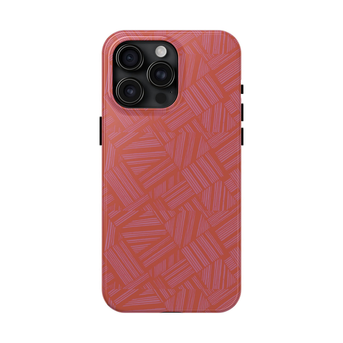Tough Phone Case — Geometric Coral Pattern Protective Cover, shockproof iphone 18 pro case with coral geometric linework