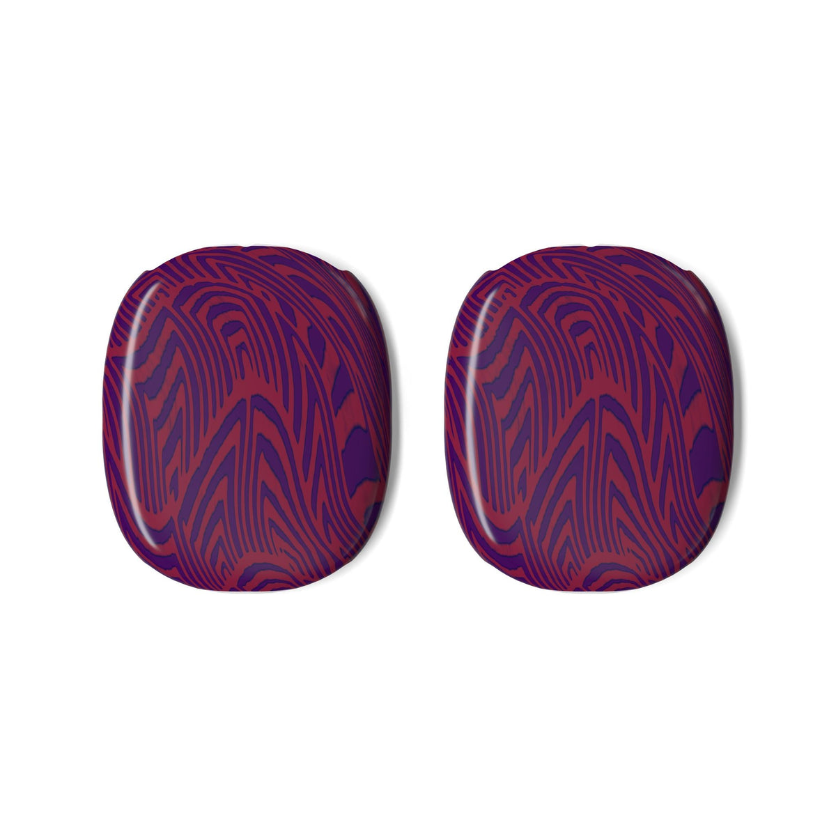 Close-up of the protective two-piece snap-on AirPods Max cover featuring a rich swirled pattern, designed to provide a stylish and durable shield for your headphones.