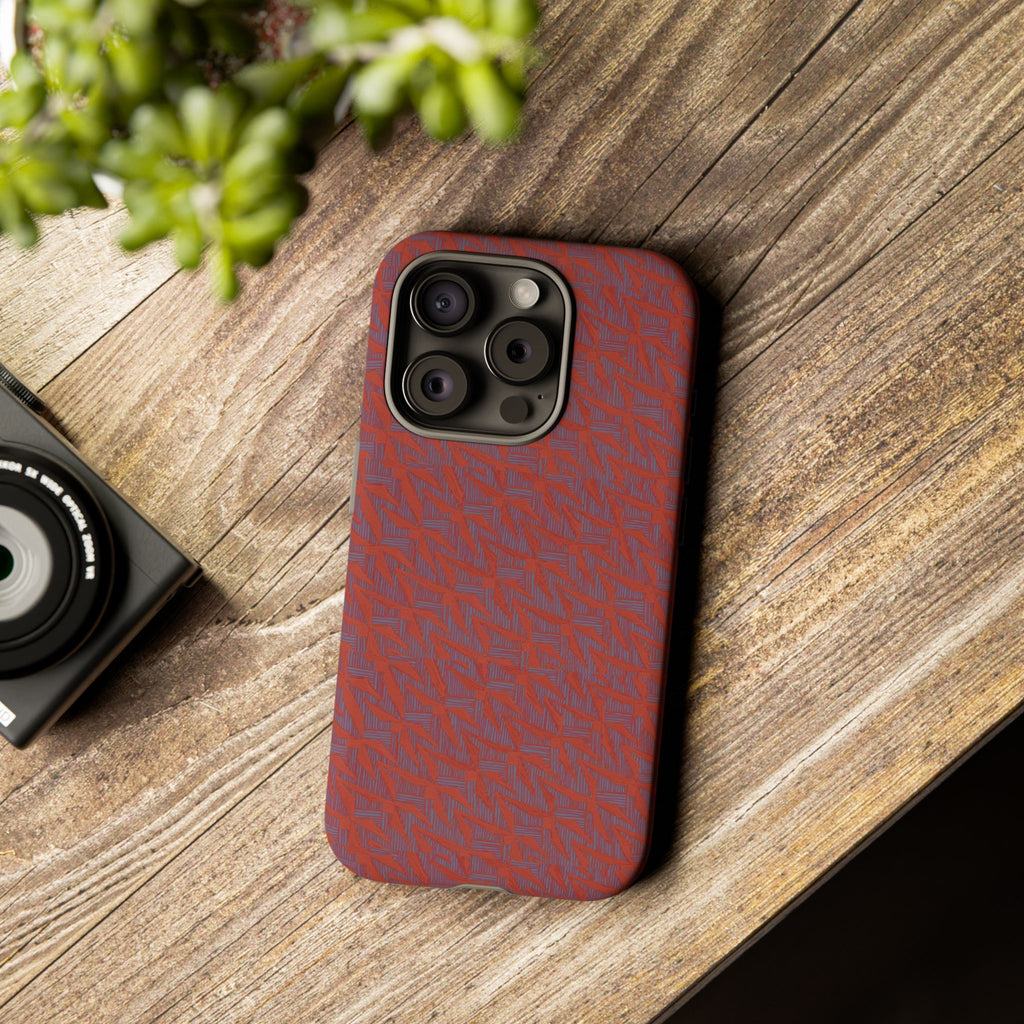 Wireless Charging iPhone 17 ProMax Case – Rugged Red Pebble Texture Shockproof Cover