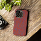Wireless Charging iPhone 17 ProMax Case – Rugged Red Pebble Texture Shockproof Cover