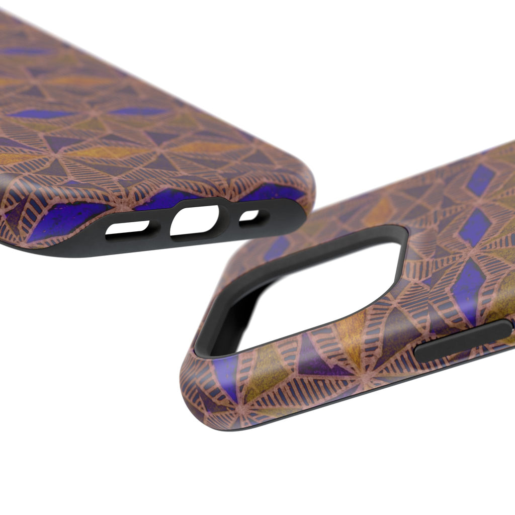 Fractyl Impact Resistant Iphone 16 Pro Case - Geometric Tribal Magnetic MagSafe Cover