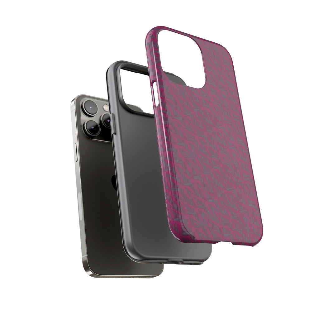 Pink Textured Wireless Charging Case | Premium Slim Dual-Layer Protective iPhone Cover