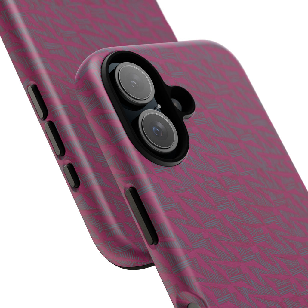 Pink Textured Wireless Charging Case | Premium Slim Dual-Layer Protective iPhone Cover