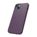 Shockproof Iphone 17 Pro Cover, Purple Geometric Dual-Layer TPU Case, UV-Protected