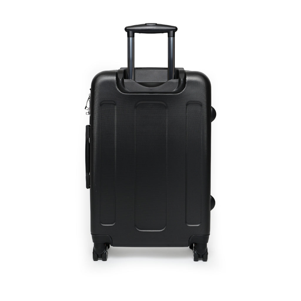 Pink Pastel Pattern Suitcase — Floral Grid Carry-On Luggage