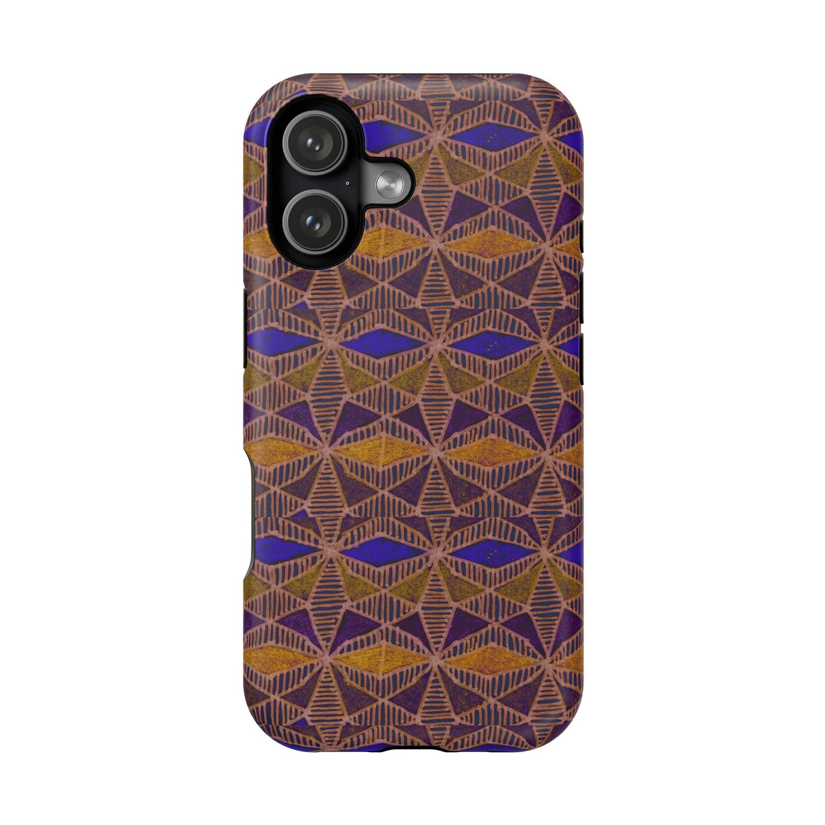 Phone Case — Geometric Tribal Pattern Magnetic Impact-Resistant Case, Fractyl impact resistant iphone 16 pro case with a slim protective silhouette and vivid print.