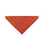 Autumn Herringbone Pet Bandana – Orange & Pink Fall Pattern, featuring a vibrant woven design perfect for a stylish fall pet bandana.