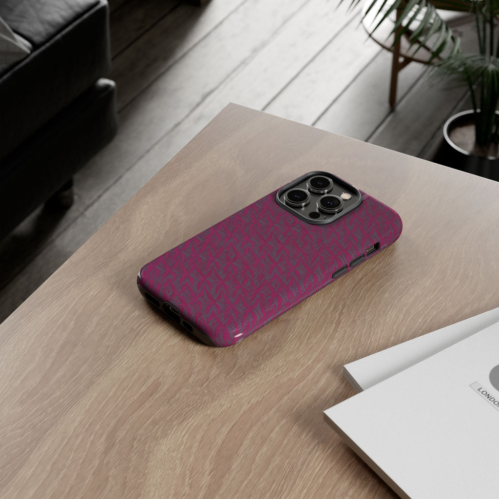 Pink Textured Wireless Charging Case | Premium Slim Dual-Layer Protective iPhone Cover