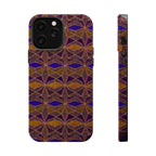 Phone Case — Geometric Tribal Pattern Magnetic Impact-Resistant Case, Fractyl impact resistant iphone 16 pro case presented with camera opening and tactile side controls.