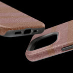 Striped Leather-Texture Magnetic Phone Case — Impact-Resistant iPhone Cover, dual-camera wireless charging iphone 18 pro max case detail