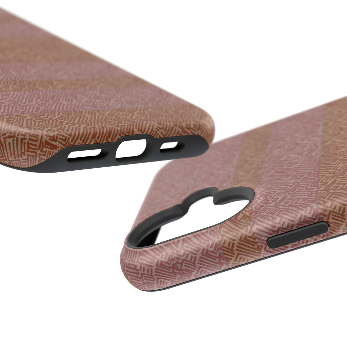 Striped Leather-Texture Magnetic Phone Case — Impact-Resistant iPhone Cover, premium textured wireless charging iphone 18 pro max case