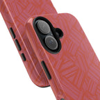Tough Phone Case — Geometric Coral Pattern Protective Cover, shockproof iphone 18 pro case with slim two-piece construction