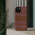 Striped Leather-Texture Magnetic Phone Case — Impact-Resistant iPhone Cover, premium camera wireless charging iphone 18 pro max case