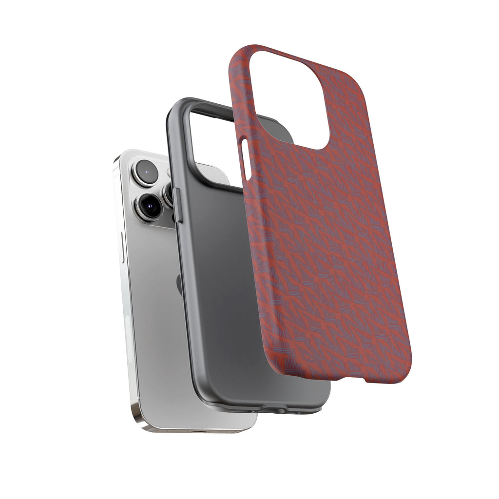 Wireless Charging iPhone 17 ProMax Case – Rugged Red Pebble Texture Shockproof Cover