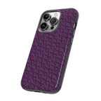 Shockproof Iphone 17 Pro Cover, Purple Geometric Dual-Layer TPU Case, UV-Protected