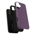 Shockproof Iphone 17 Pro Cover, Purple Geometric Dual-Layer TPU Case, UV-Protected