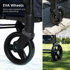 Momfann 2-Seater All-Terrain Stroller Wagon for Kids featuring shock-absorbing EVA wheels for the momfann 2 seater folding stroller wagon, Momfann, Shopify Collective.