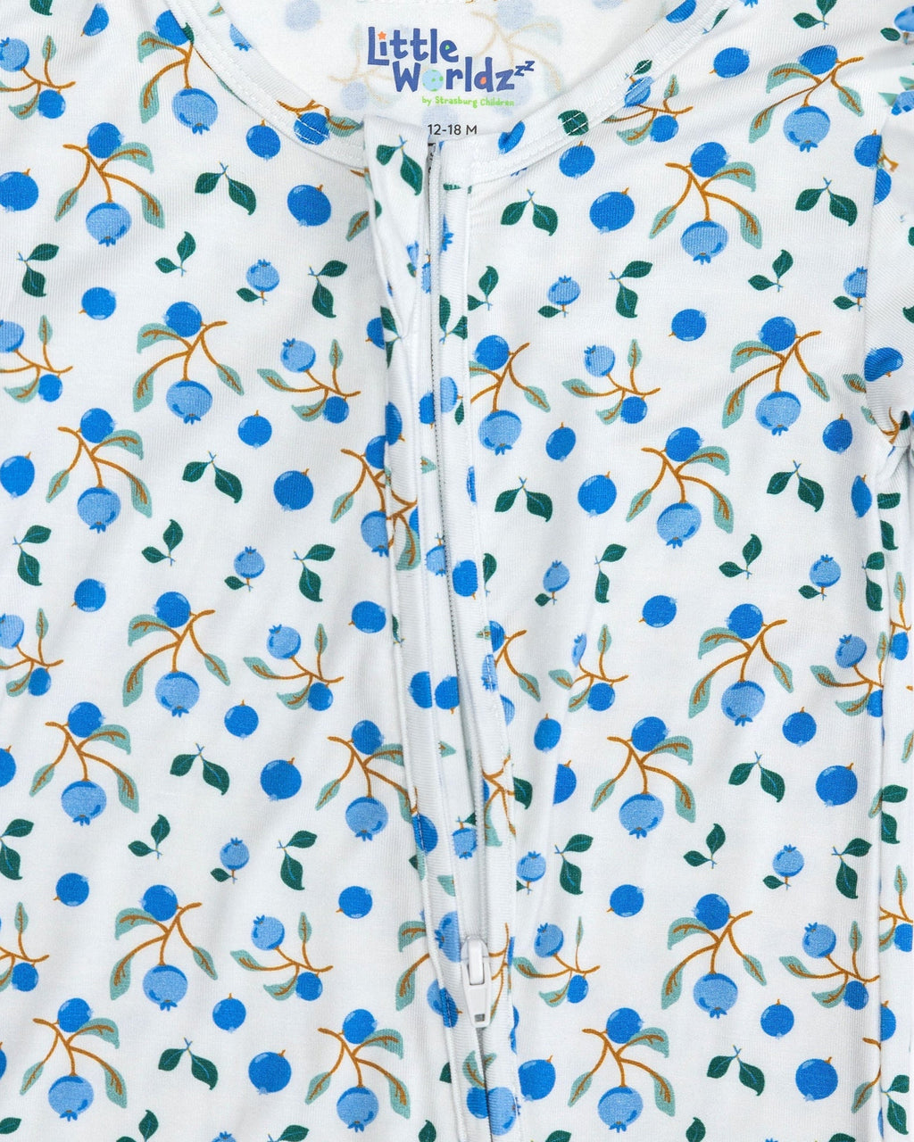 Blueberry Bamboo Baby Pajamas – Zipper Footie