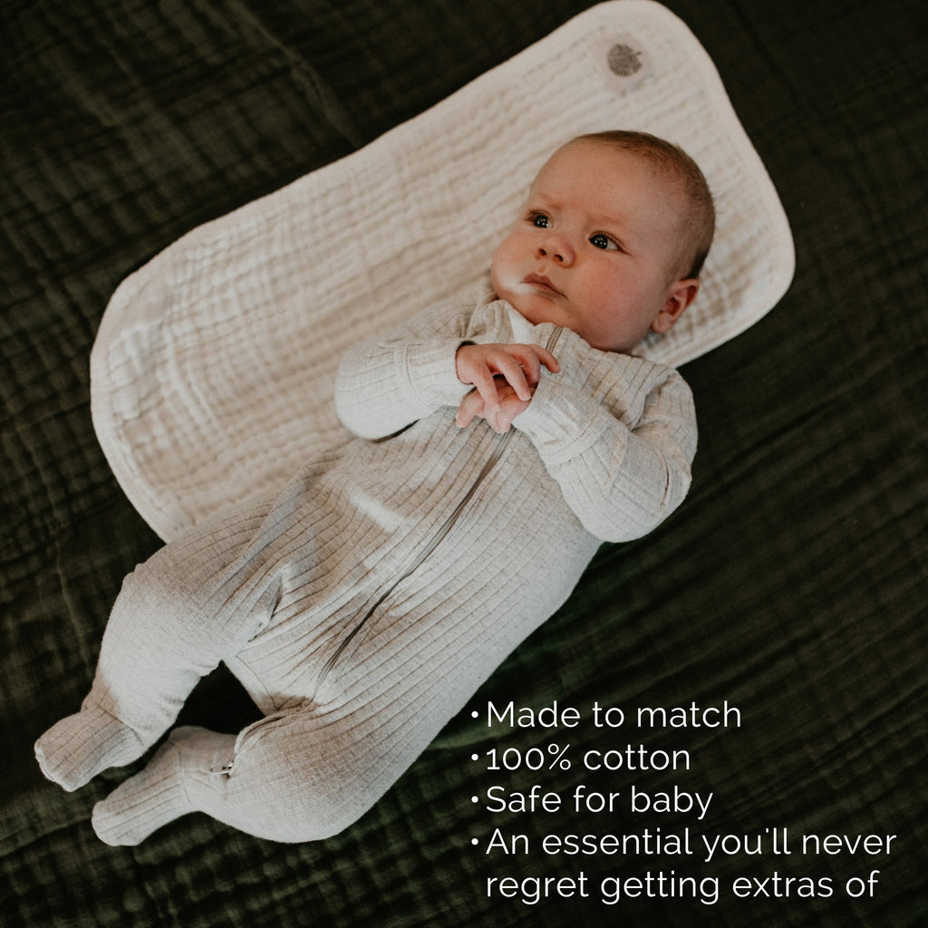 Butterfly Set - Muslin Burp Cloths (4 Pack) absorbent burp cloths for under 2, placed beneath a newborn for gentle everyday protection.