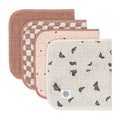 Butterfly Set - Muslin Burp Cloths (4 Pack) absorbent burp cloths for under 2, showing four oversized butterfly-print muslin cotton burp cloths.