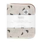 Butterfly Set - Muslin Burp Cloths (4 Pack) absorbent burp cloths for under 2, displayed as a packaged four-piece muslin cotton set.