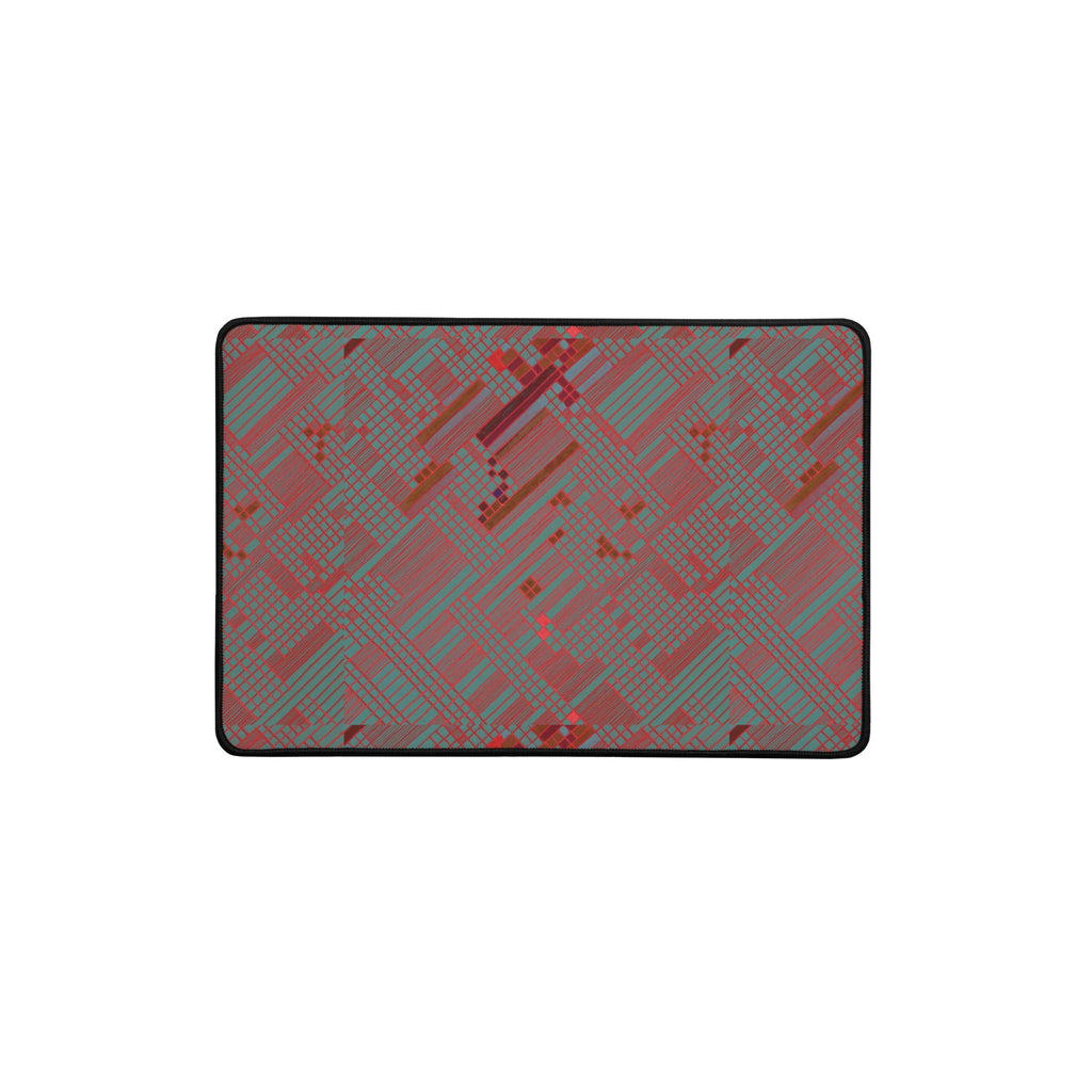 Anti-Slip Desk Mat - Smooth 100% Polyester with Durable Hemmed Edges and Natural Rubber Base, medium geometric pattern gaming desk mat