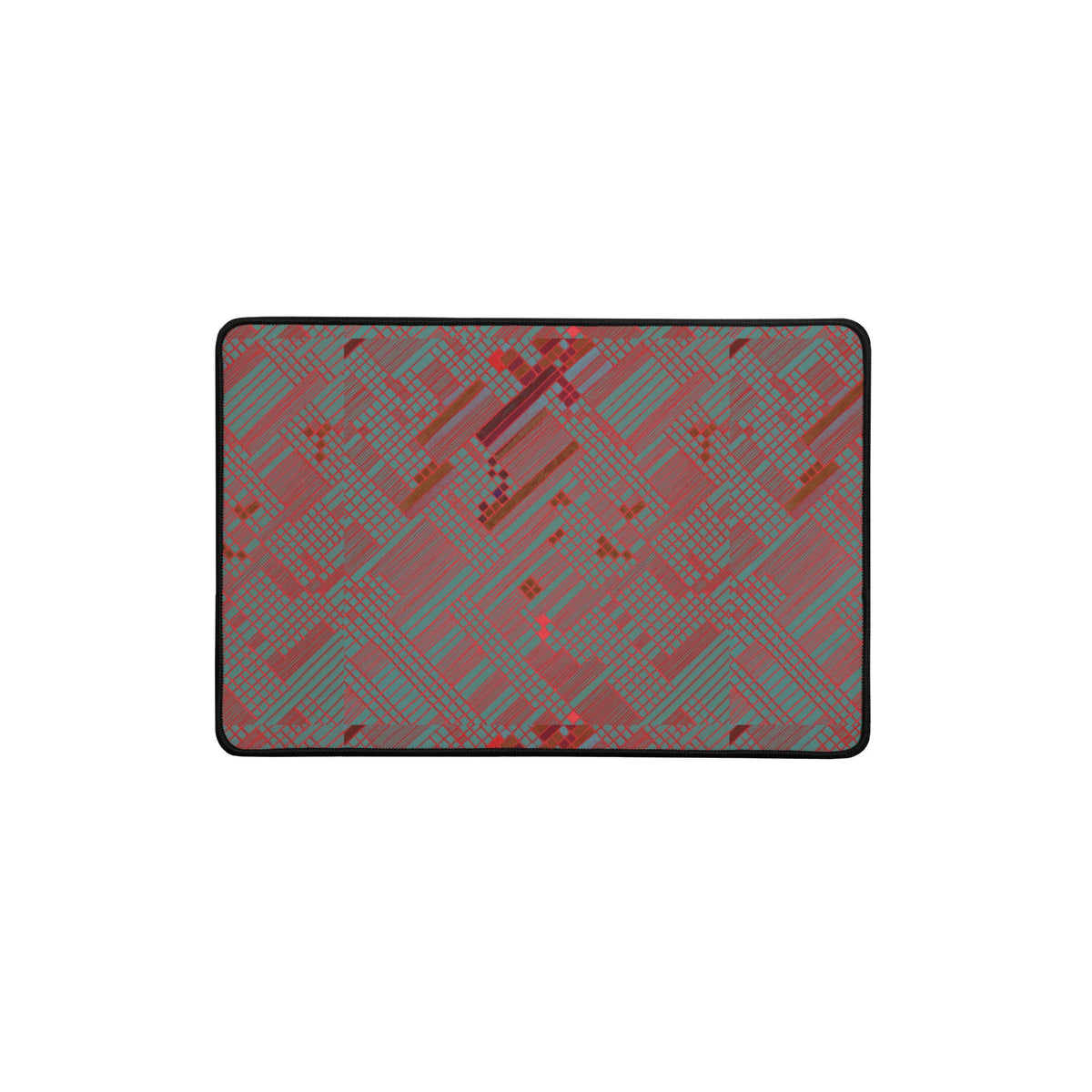 Anti-Slip Desk Mat - Smooth 100% Polyester with Durable Hemmed Edges and Natural Rubber Base, medium geometric pattern gaming desk mat
