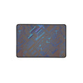 Elegant desk mat for work showcasing a modern geometric design in blue and brown, perfect for gaming setups, with a durable anti-slip base.