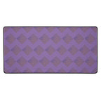 Large desk mat featuring a stylish purple design with diamond patterns, perfect for enhancing your workspace.