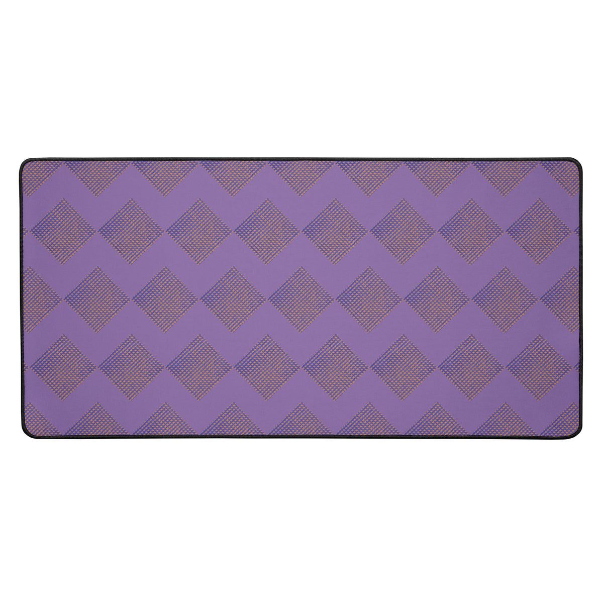Large desk mat featuring a stylish purple design with diamond patterns, perfect for enhancing your workspace.